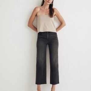 Madewell Jeans - The Perfect Vintage Wide Leg Crop Jeans - Size: 33 Color: Black
